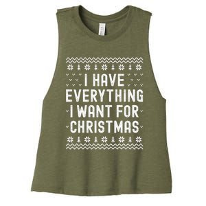 I Have Everything I Want For Christmas Its Me Im Everything Women's Racerback Cropped Tank