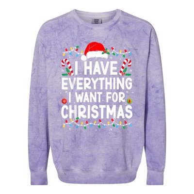 I Have Everything I Want For Christmas Its Me IM Everything Colorblast Crewneck Sweatshirt