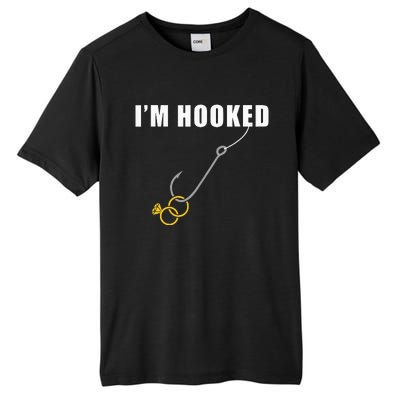 IM Hooked Engagement Ring Marriage Proposal Fishing Tall Fusion ChromaSoft Performance T-Shirt