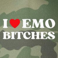 I Heart Emo Bitches Funny Quote Red Heart Emo Girl Style Legacy Tie Dye Trucker Hat