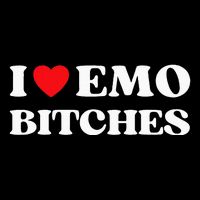 I Heart Emo Bitches Funny Quote Red Heart Emo Girl Style Impact Tech Backpack