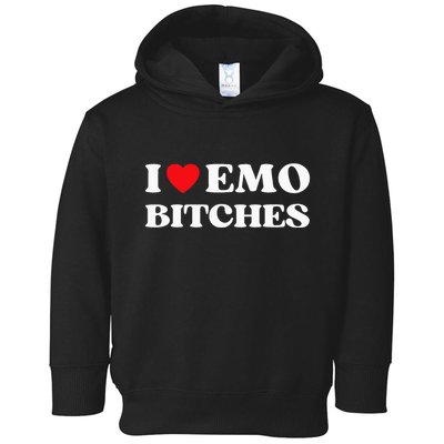 I Heart Emo Bitches Funny Quote Red Heart Emo Girl Style Toddler Hoodie
