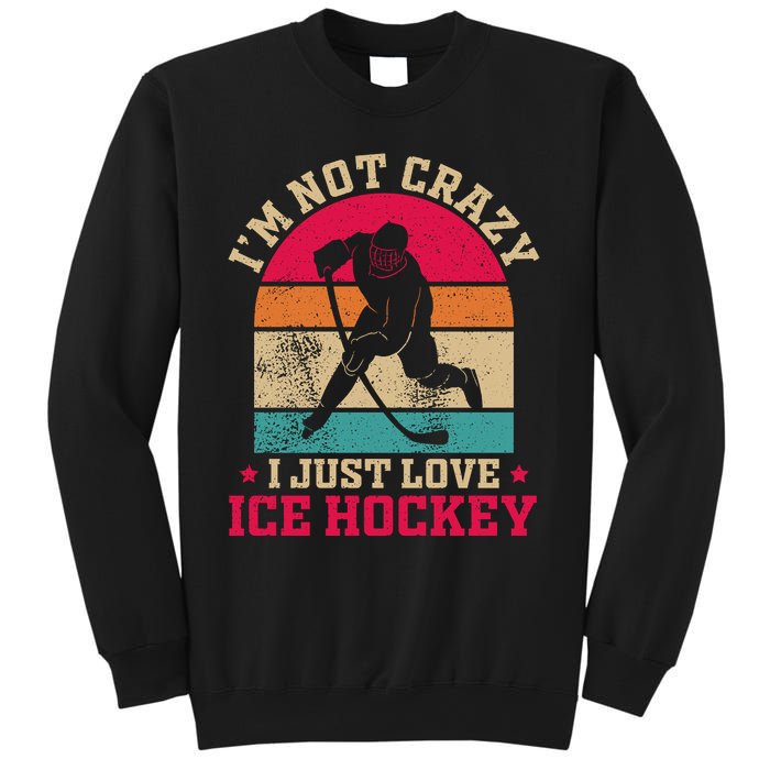 Ice Hockey Enthusiast Retro Style Sweatshirt