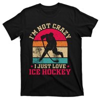 Ice Hockey Enthusiast Retro Style T-Shirt