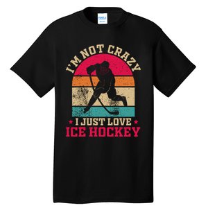 Ice Hockey Enthusiast Retro Style Tall T-Shirt