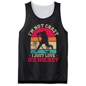 Ice Hockey Enthusiast Retro Style Mesh Reversible Basketball Jersey Tank