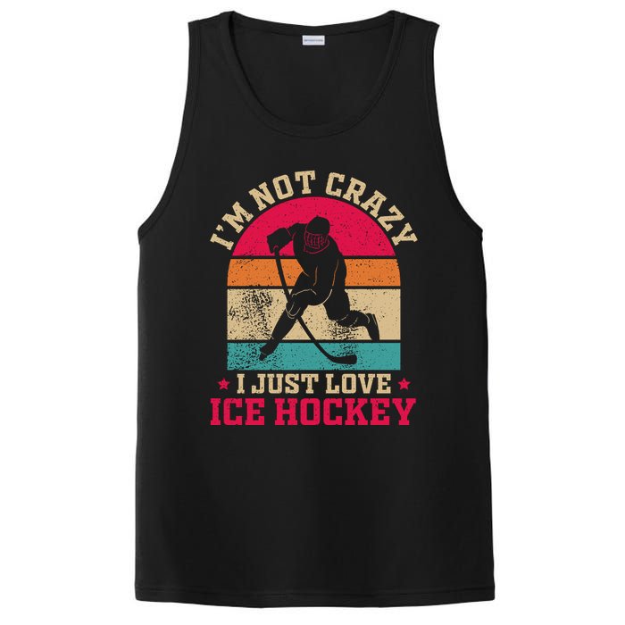 Ice Hockey Enthusiast Retro Style PosiCharge Competitor Tank