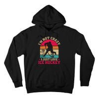 Ice Hockey Enthusiast Retro Style Tall Hoodie