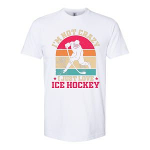 Ice Hockey Enthusiast Retro Style Softstyle CVC T-Shirt