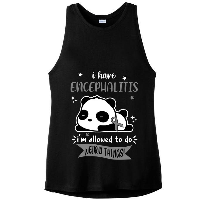 I Have Encephalitis I'm Allowed To Do Weird Things Ladies PosiCharge Tri-Blend Wicking Tank