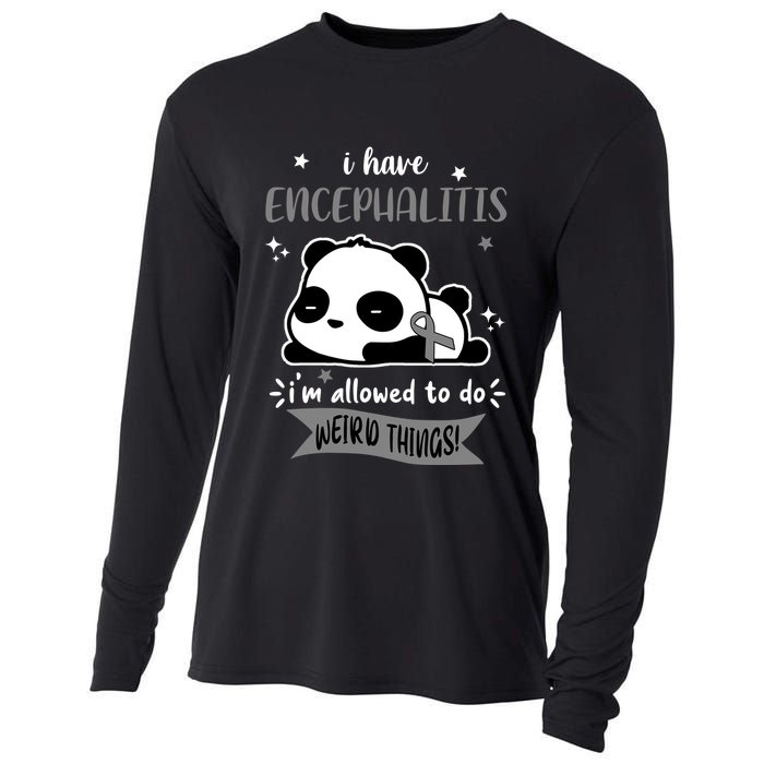 I Have Encephalitis I'm Allowed To Do Weird Things Cooling Performance Long Sleeve Crew