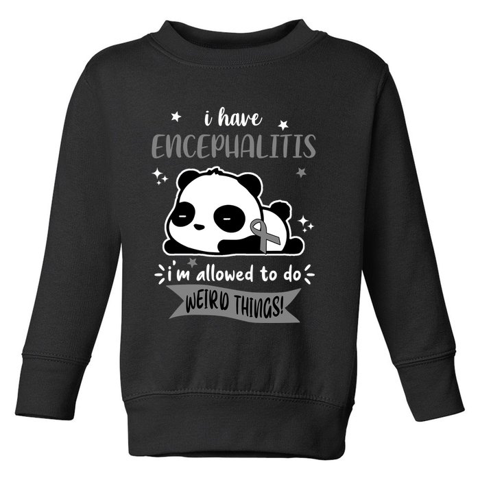 I Have Encephalitis I'm Allowed To Do Weird Things Toddler Sweatshirt