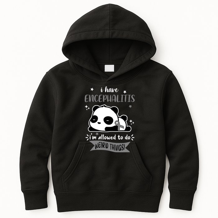 I Have Encephalitis I'm Allowed To Do Weird Things Kids Hoodie