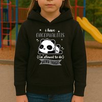 I Have Encephalitis I'm Allowed To Do Weird Things Kids Hoodie