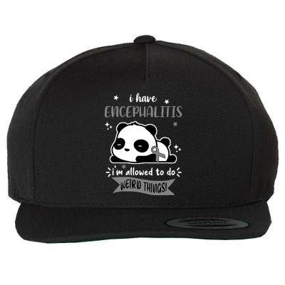 I Have Encephalitis I'm Allowed To Do Weird Things Wool Snapback Cap