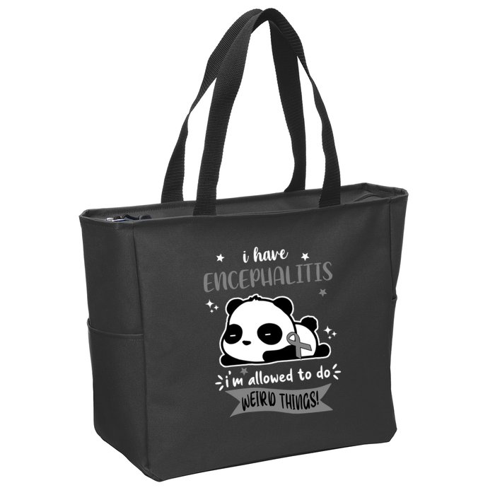 I Have Encephalitis I'm Allowed To Do Weird Things Zip Tote Bag
