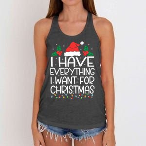 I Have Everything I Want For Christmas Its Me IM Everything Women's Knotted Racerback Tank