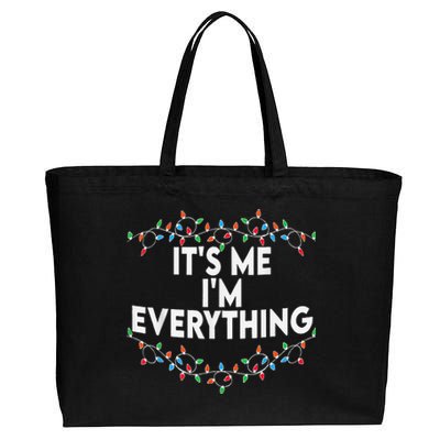 I Have Everything I Want For Christmas Its Me IM Everything Cotton Canvas Jumbo Tote