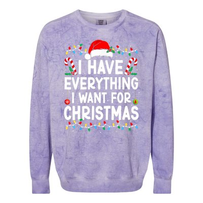 I Have Everything I Want For Christmas Its Me IM Everything Colorblast Crewneck Sweatshirt