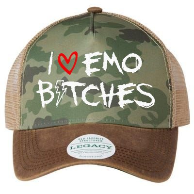 I Heart Emo Bitches Funny Quote Emo Music Girl Style Legacy Tie Dye Trucker Hat