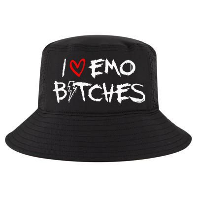 I Heart Emo Bitches Funny Quote Emo Music Girl Style Cool Comfort Performance Bucket Hat