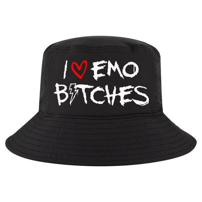 I Heart Emo Bitches Funny Quote Emo Music Girl Style Cool Comfort Performance Bucket Hat