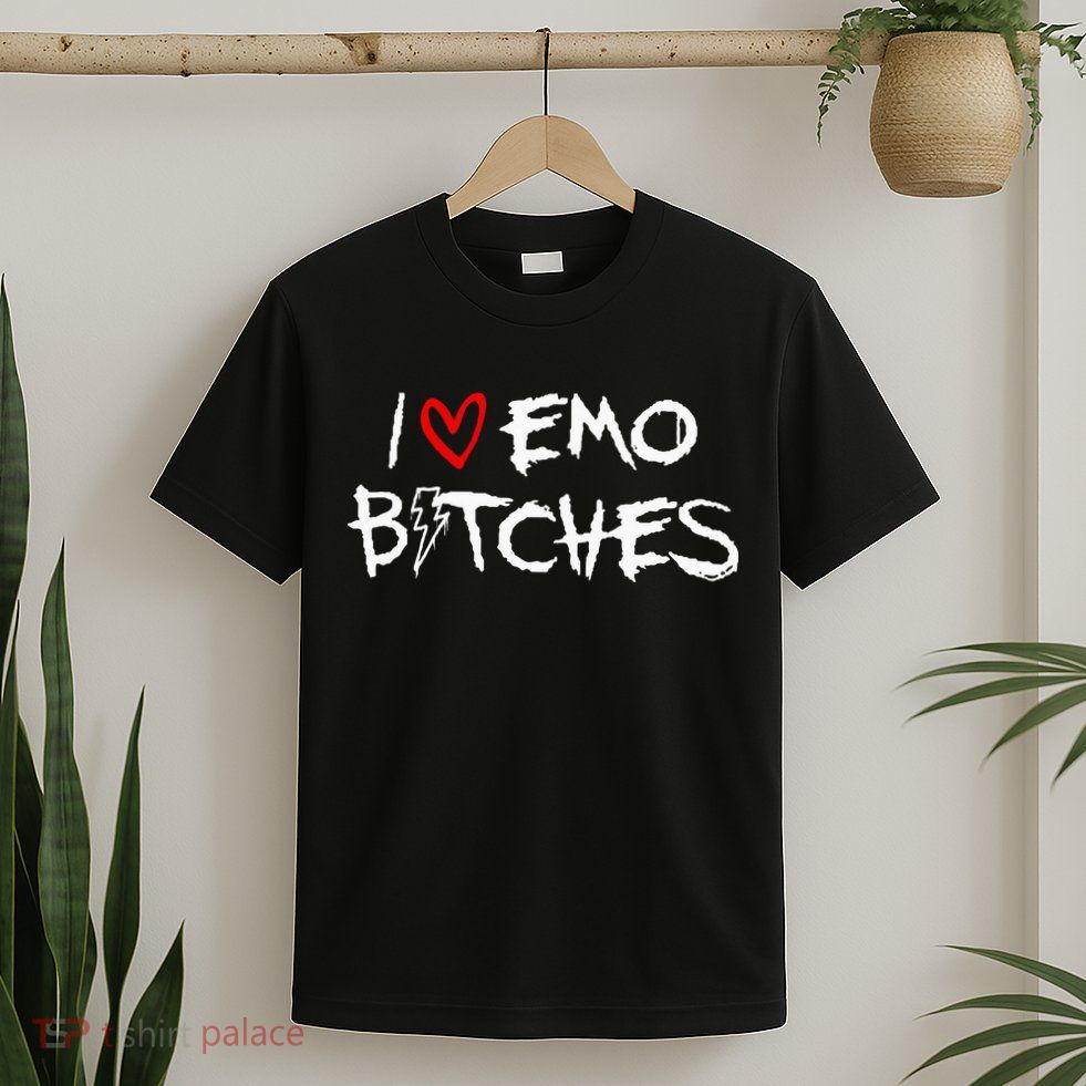 I Heart Emo Bitches Funny Quote Emo Music Girl Style T-Shirt