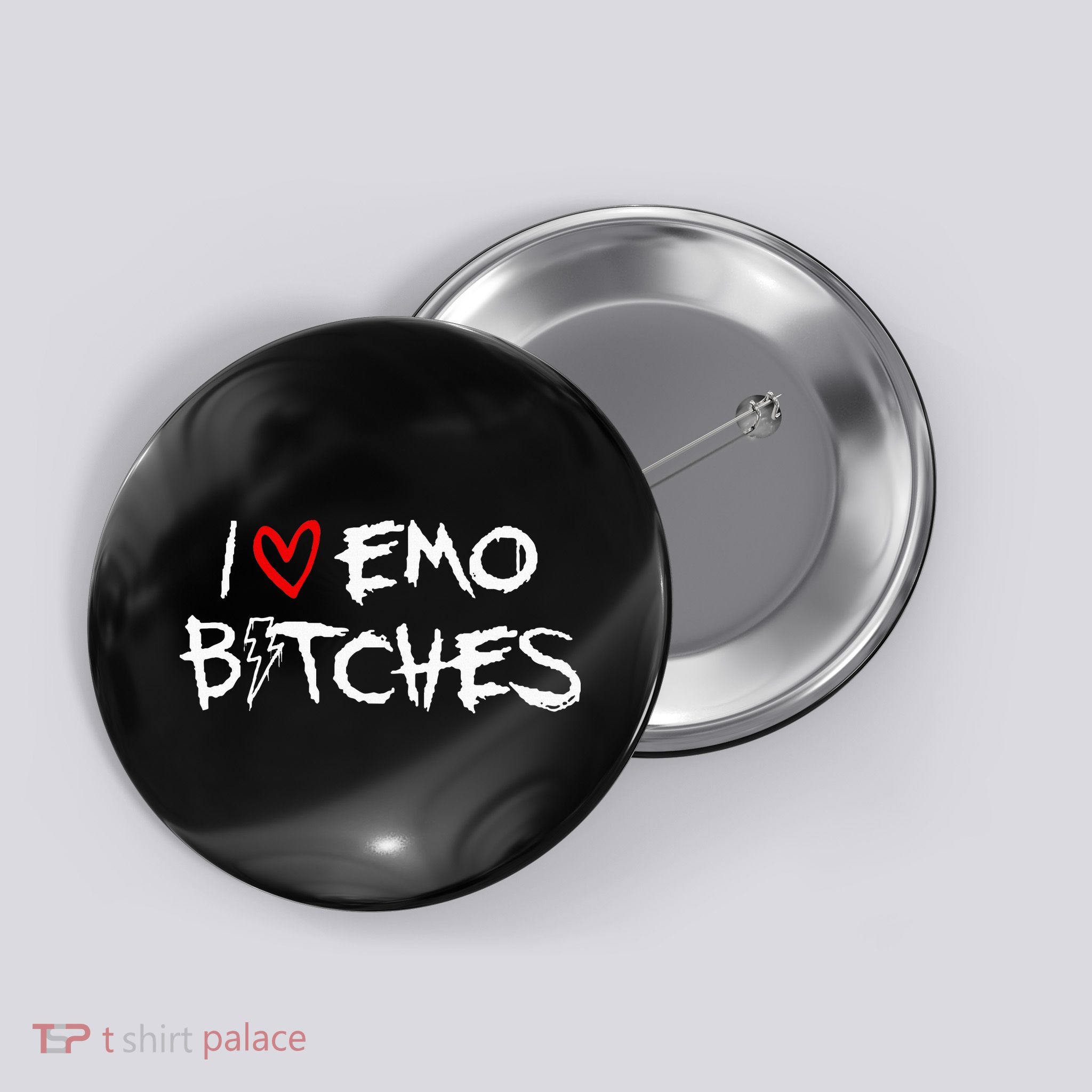 I Heart Emo Bitches Funny Quote Emo Music Girl Style Button