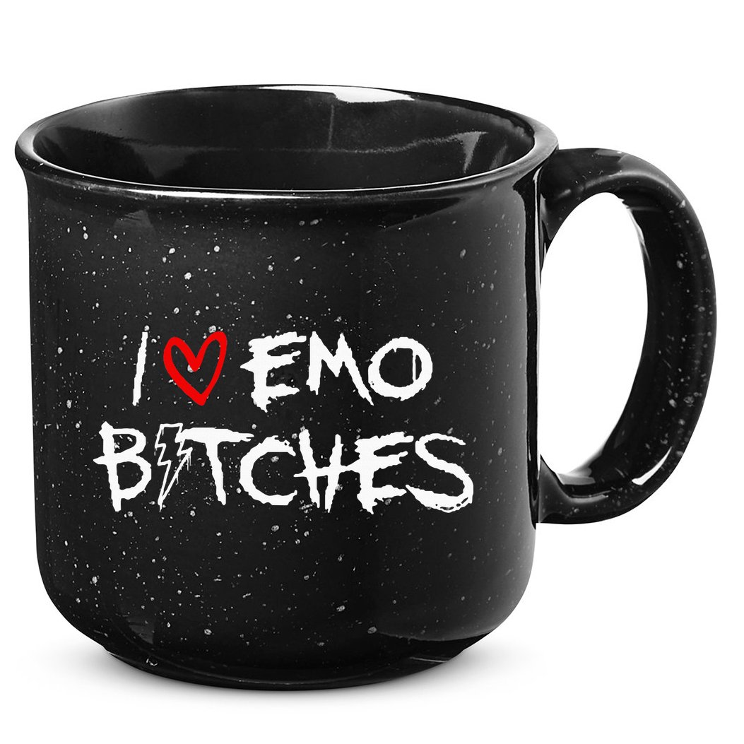 I Heart Emo Bitches Funny Quote Emo Music Girl Style 15oz Campfire Ceramic Mug