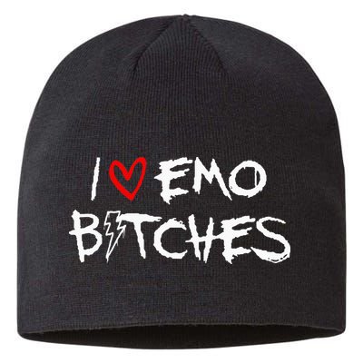 I Heart Emo Bitches Funny Quote Emo Music Girl Style Sustainable Beanie