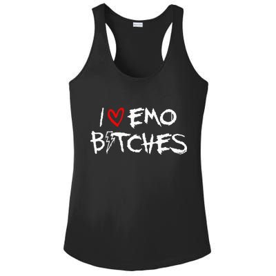 I Heart Emo Bitches Funny Quote Emo Music Girl Style Ladies PosiCharge Competitor Racerback Tank
