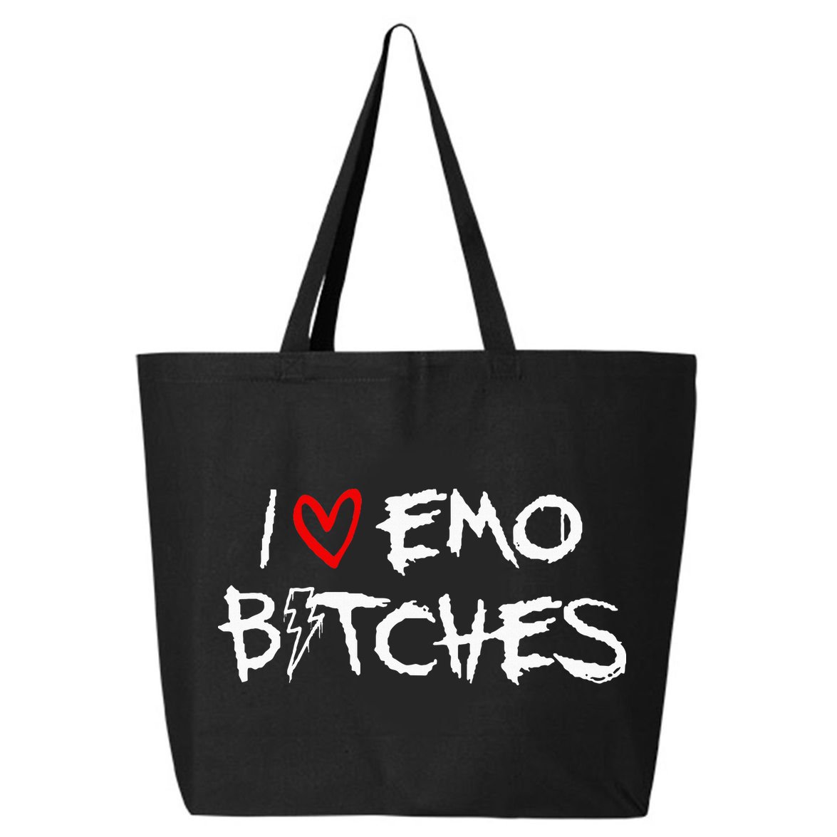 I Heart Emo Bitches Funny Quote Emo Music Girl Style 25L Jumbo Tote