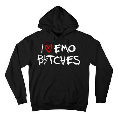 I Heart Emo Bitches Funny Quote Emo Music Girl Style Tall Hoodie