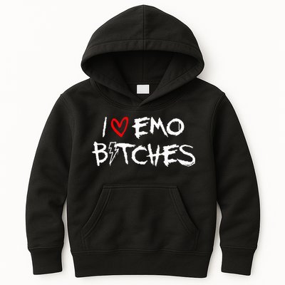 I Heart Emo Bitches Funny Quote Emo Music Girl Style Kids Hoodie