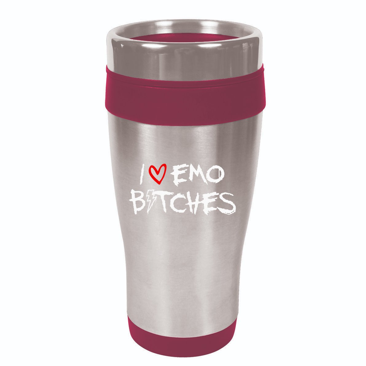 I Heart Emo Bitches Funny Quote Emo Music Girl Style 16oz Travel Tumbler