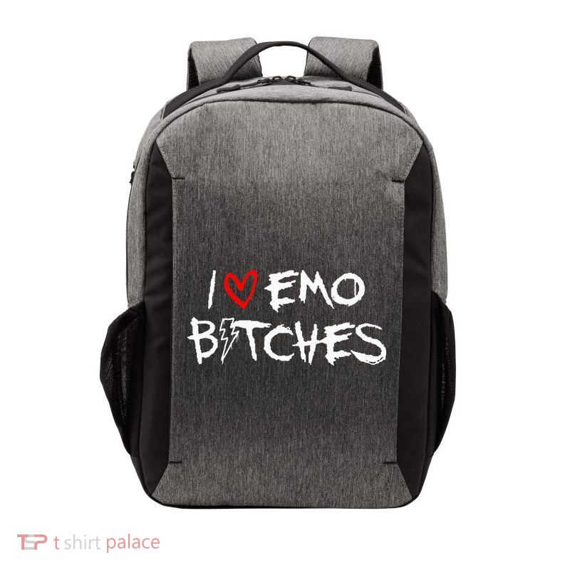 I Heart Emo Bitches Funny Quote Emo Music Girl Style Vector Backpack