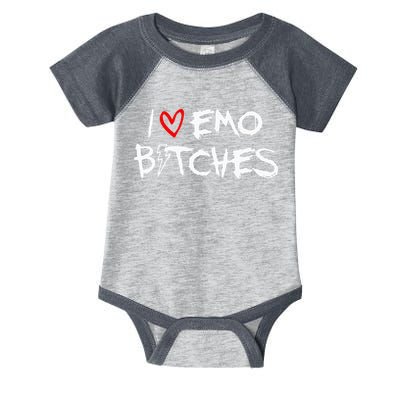 I Heart Emo Bitches Funny Quote Emo Music Girl Style Infant Baby Jersey Bodysuit