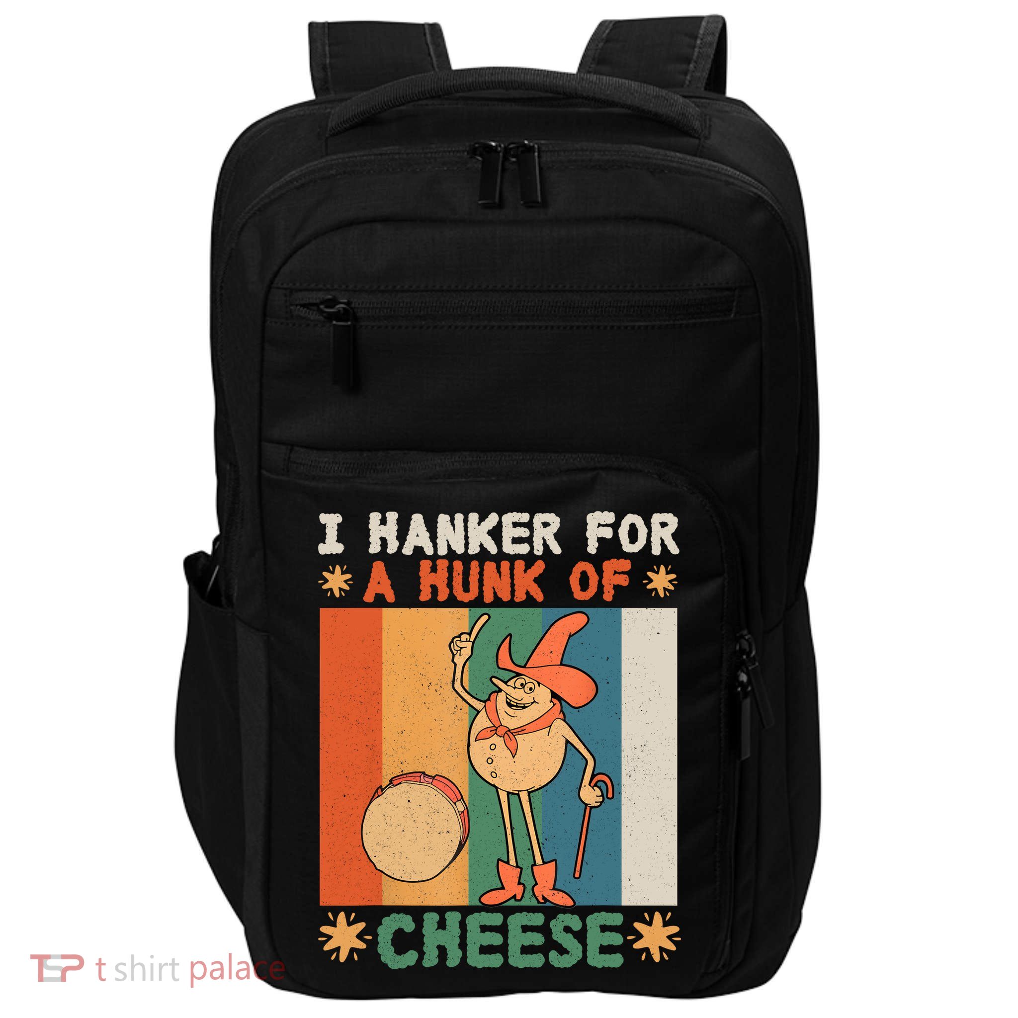 I Hanker For A Hunk Of Cheese Retro Impact Tech Backpack