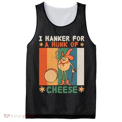 I Hanker For A Hunk Of Cheese Retro Mesh Reversible Basketball Jersey Tank