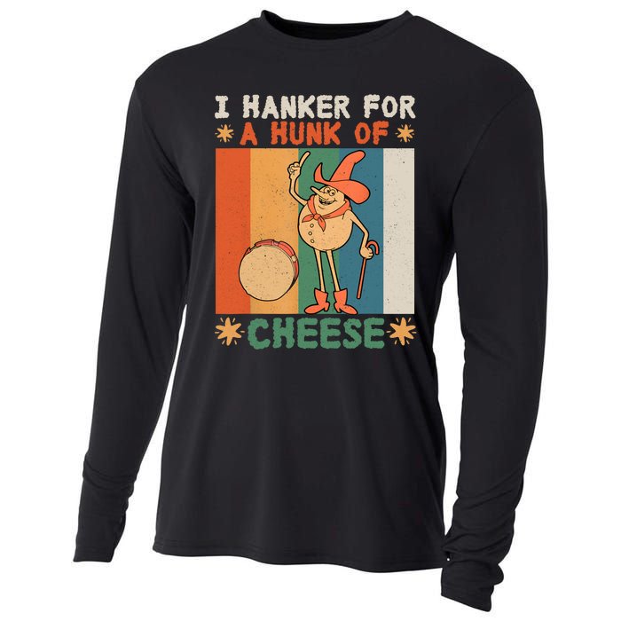 I Hanker For A Hunk Of Cheese Retro Cooling Performance Long Sleeve Crew