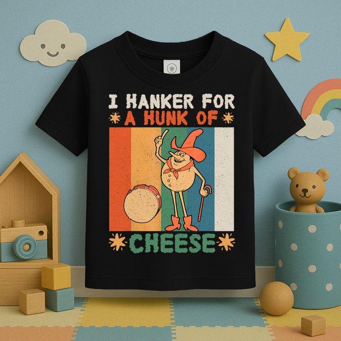 I Hanker For A Hunk Of Cheese Retro Toddler T-Shirt