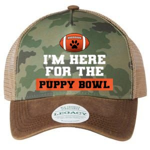 I'm Here For The Puppy Bowl Funny Dog Legacy Tie Dye Trucker Hat