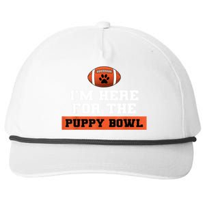 I'm Here For The Puppy Bowl Funny Dog Snapback Five-Panel Rope Hat