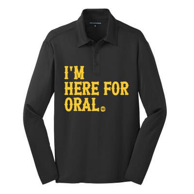 Im Here For Oral Silk Touch Performance Long Sleeve Polo