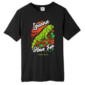 Iguana Have Fun Cozumel Mexico Tall Fusion ChromaSoft Performance T-Shirt