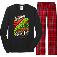 Iguana Have Fun Cozumel Mexico Long Sleeve Pajama Set