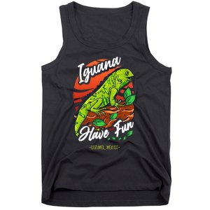 Iguana Have Fun Cozumel Mexico Tank Top