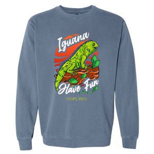 Iguana Have Fun Cozumel Mexico Garment-Dyed Sweatshirt