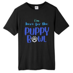 I'm Here For The Puppy Bowl Funny Cute Dog Lover Tall Fusion ChromaSoft Performance T-Shirt