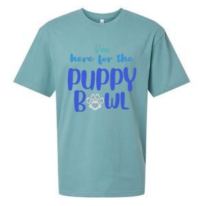 I'm Here For The Puppy Bowl Funny Cute Dog Lover Sueded Cloud Jersey T-Shirt